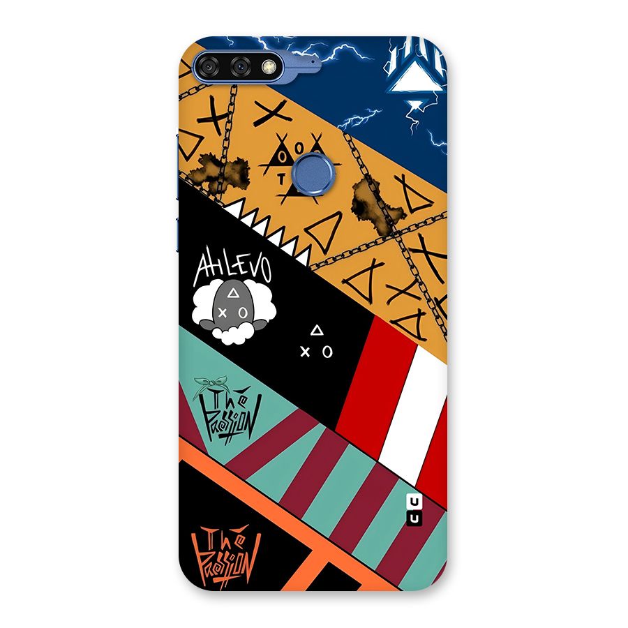 Random Abstracts Art Slant Stripes Back Case for Honor 7C