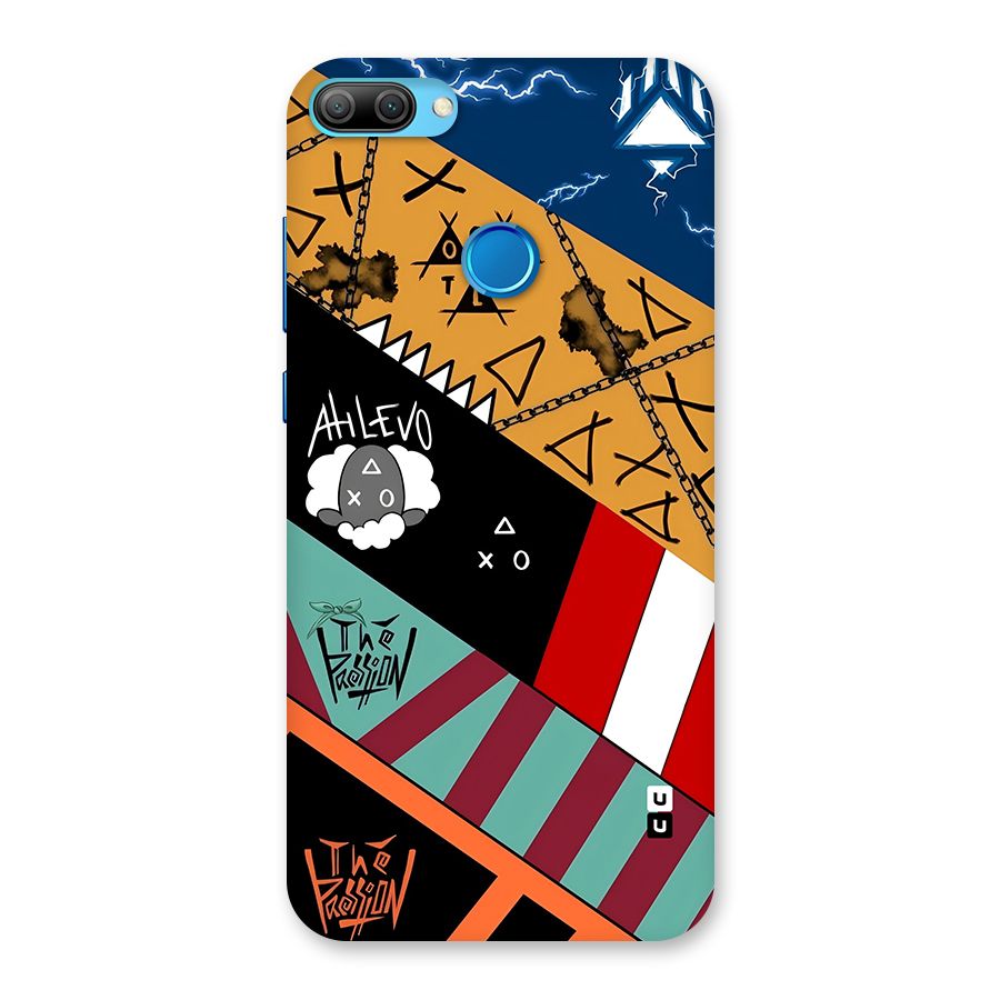 Random Abstracts Art Slant Stripes Back Case for Honor 9N