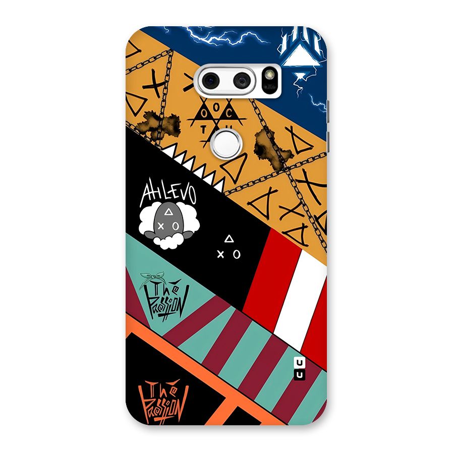 Random Abstracts Art Slant Stripes Back Case for LG V30