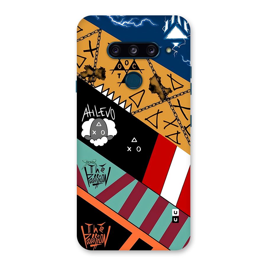 Random Abstracts Art Slant Stripes Back Case for LG  V40 ThinQ
