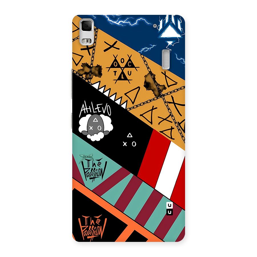 Random Abstracts Art Slant Stripes Back Case for Lenovo A7000