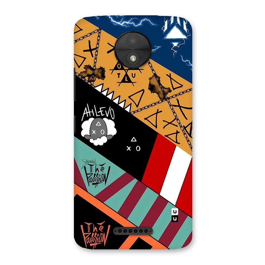 Random Abstracts Art Slant Stripes Back Case for Moto C