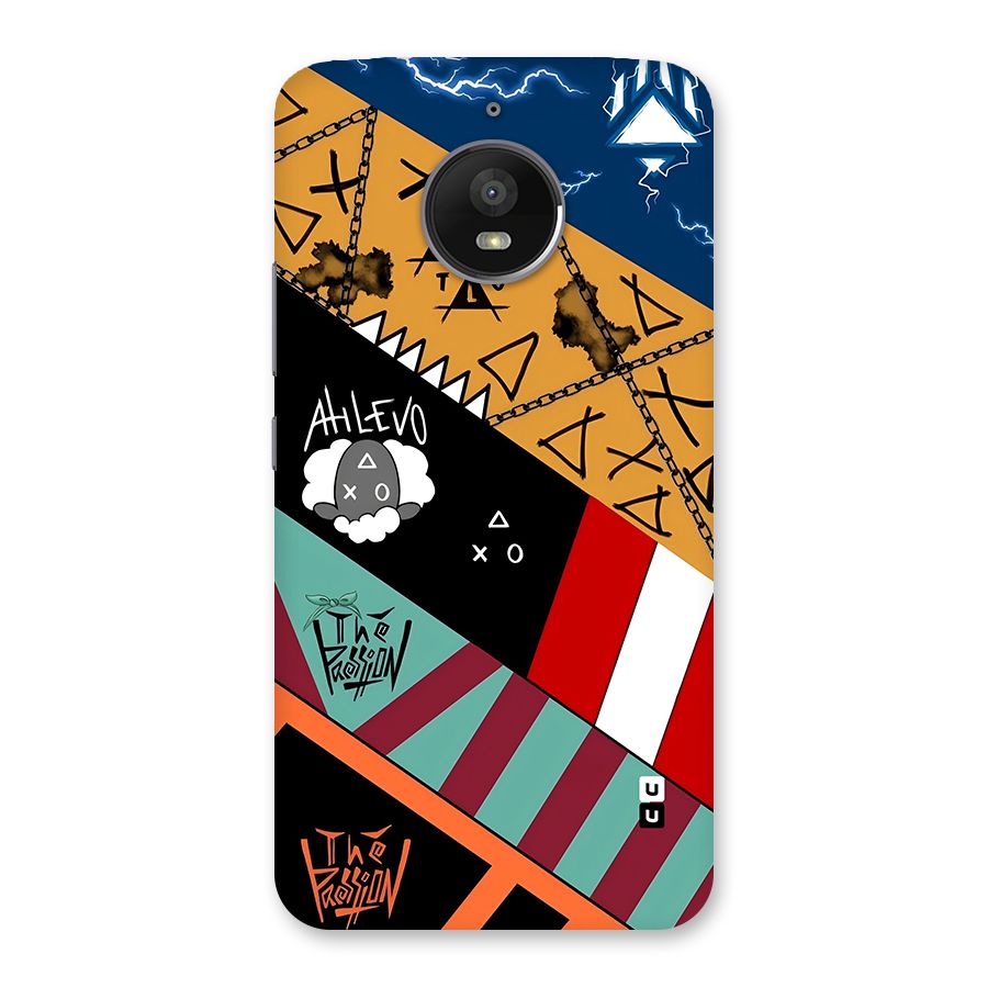 Random Abstracts Art Slant Stripes Back Case for Moto E4 Plus