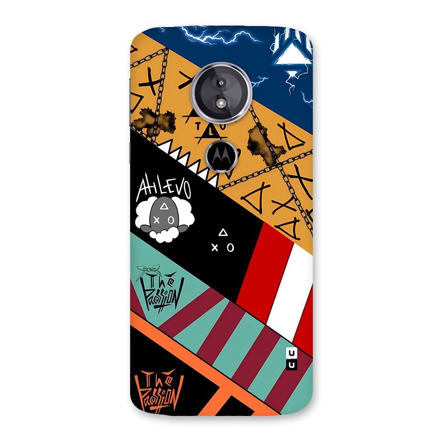 Random Abstracts Art Slant Stripes Back Case for Moto E5