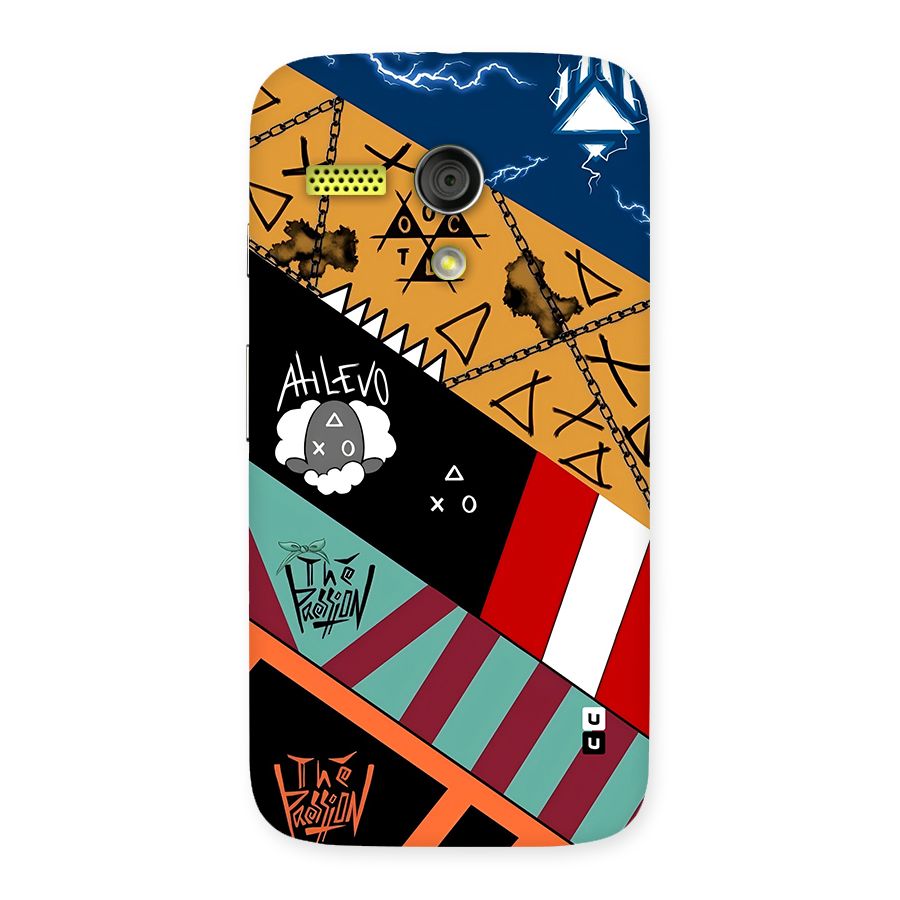 Random Abstracts Art Slant Stripes Back Case for Moto G