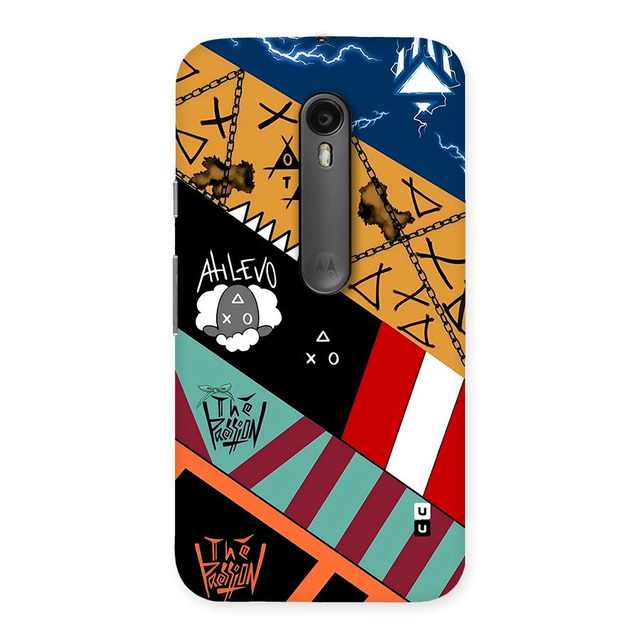 Random Abstracts Art Slant Stripes Back Case for Moto G3