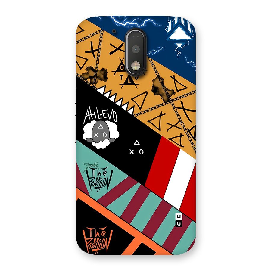 Random Abstracts Art Slant Stripes Back Case for Moto G4 Plus