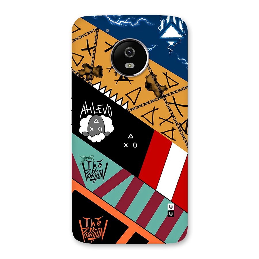 Random Abstracts Art Slant Stripes Back Case for Moto G5