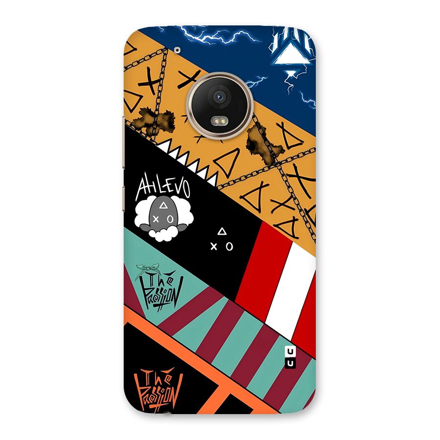 Random Abstracts Art Slant Stripes Back Case for Moto G5 Plus