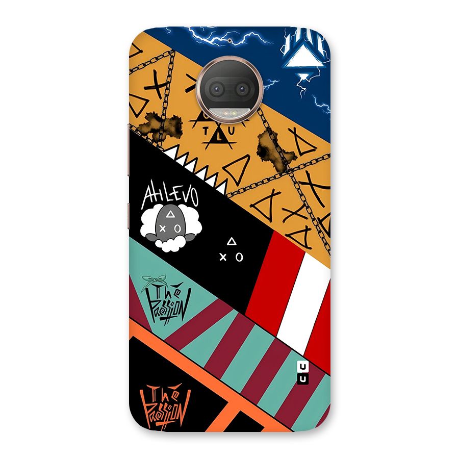 Random Abstracts Art Slant Stripes Back Case for Moto G5s Plus