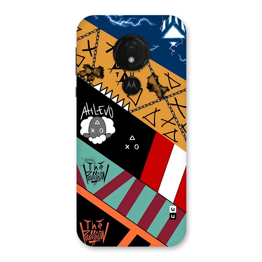 Random Abstracts Art Slant Stripes Back Case for Moto G7 Power