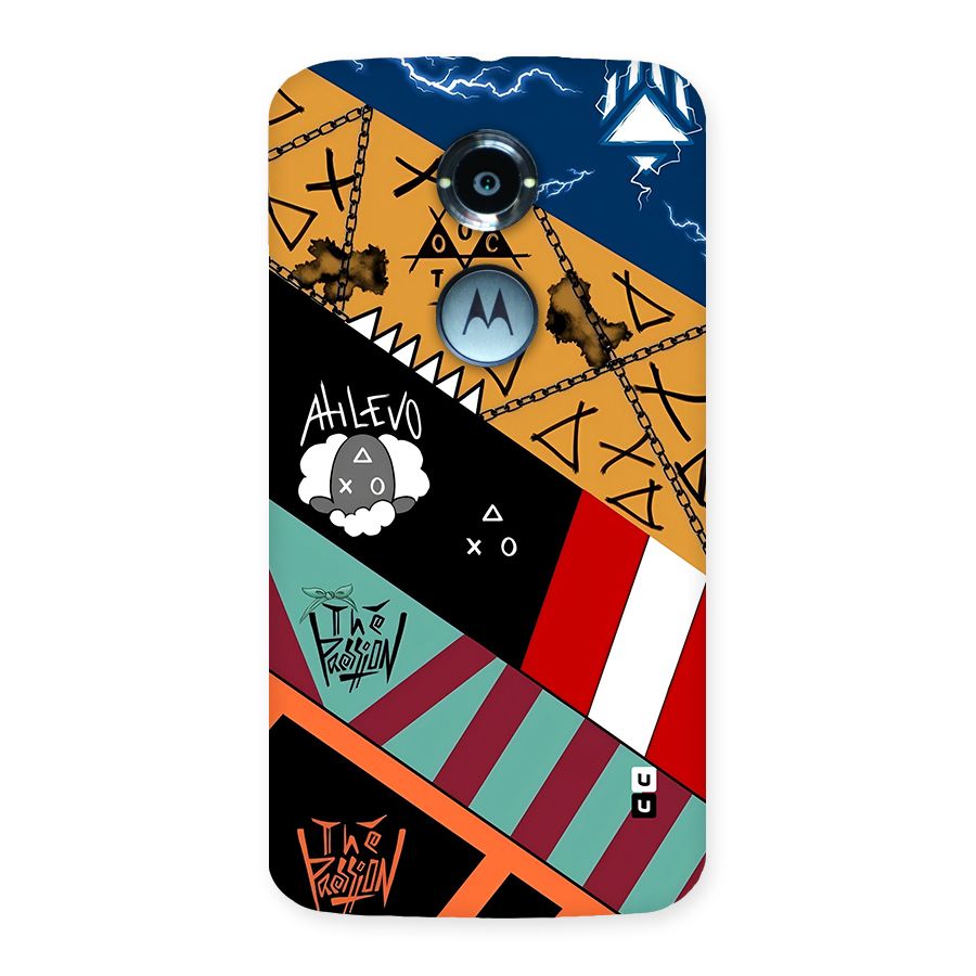 Random Abstracts Art Slant Stripes Back Case for Moto X2