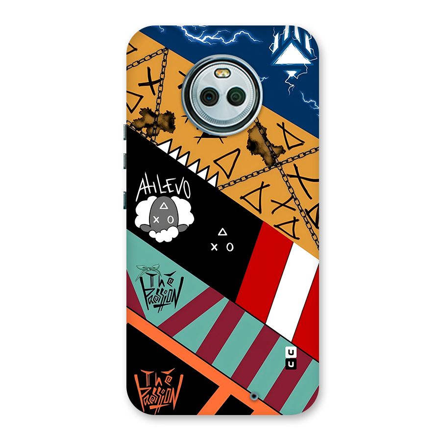 Random Abstracts Art Slant Stripes Back Case for Moto X4