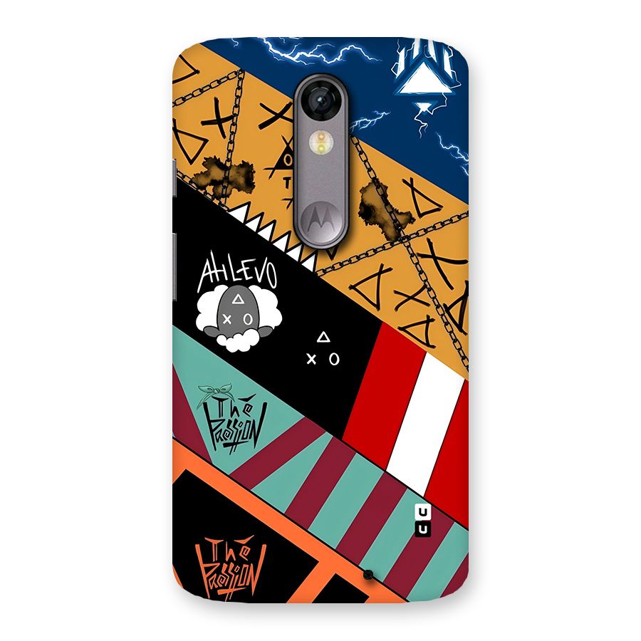 Random Abstracts Art Slant Stripes Back Case for Moto X Force