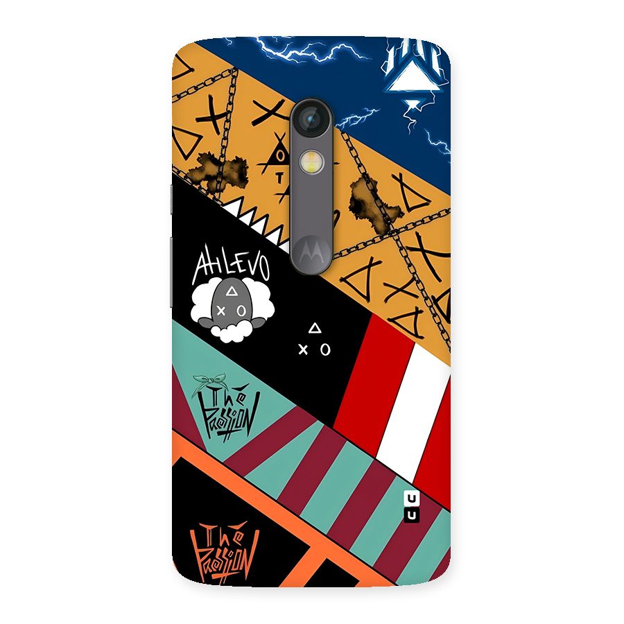 Random Abstracts Art Slant Stripes Back Case for Moto X Play