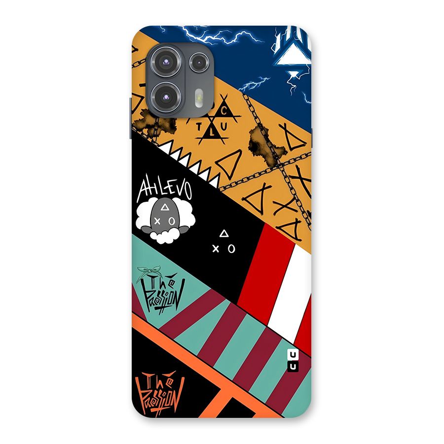 Random Abstracts Art Slant Stripes Back Case for Motorola Edge 20 Fusion