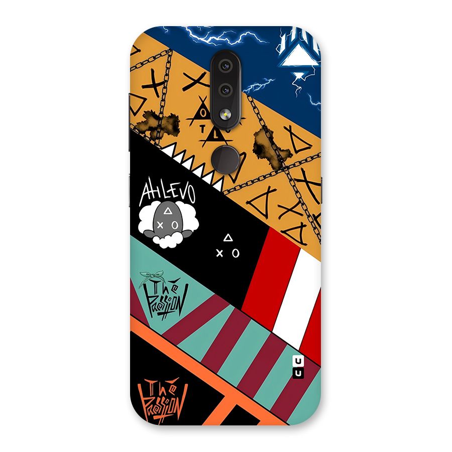 Random Abstracts Art Slant Stripes Back Case for Nokia 4.2