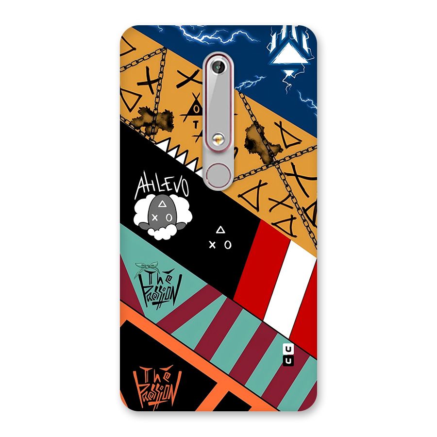 Random Abstracts Art Slant Stripes Back Case for Nokia 6.1