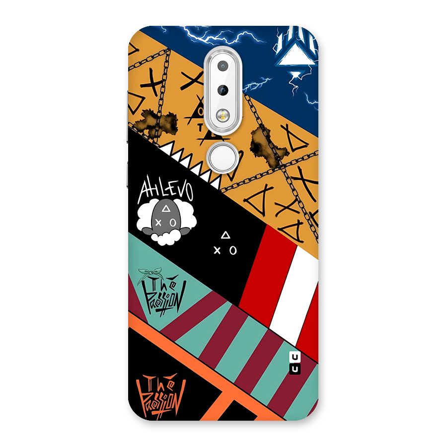 Random Abstracts Art Slant Stripes Back Case for Nokia 6.1 Plus