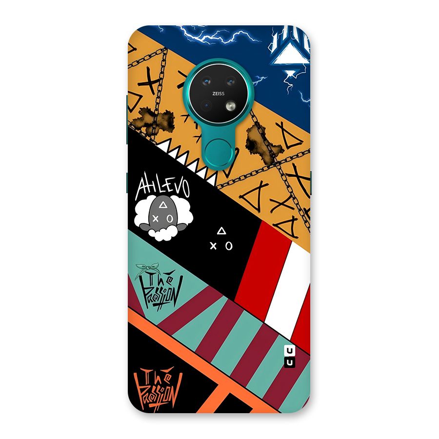 Random Abstracts Art Slant Stripes Back Case for Nokia 7.2
