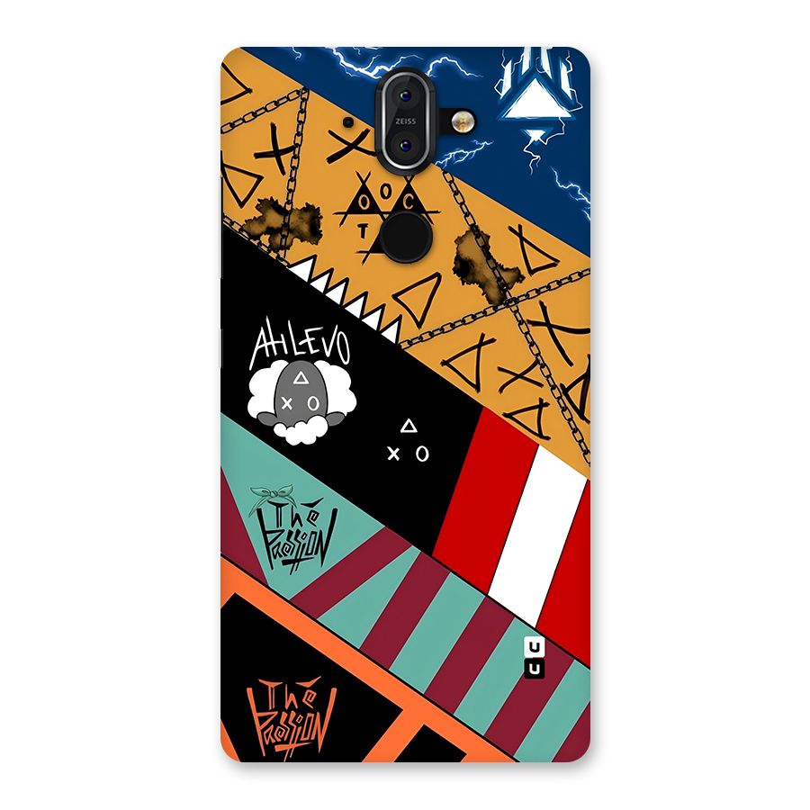 Random Abstracts Art Slant Stripes Back Case for Nokia 8 Sirocco