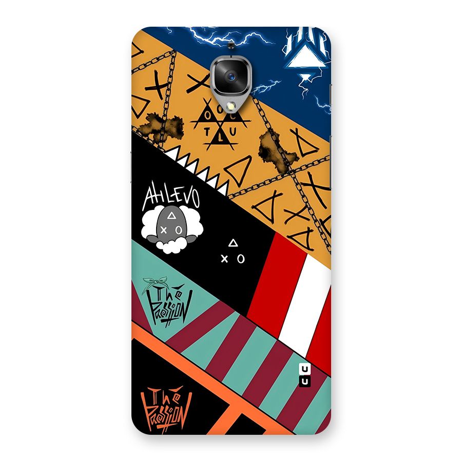 Random Abstracts Art Slant Stripes Back Case for OnePlus 3