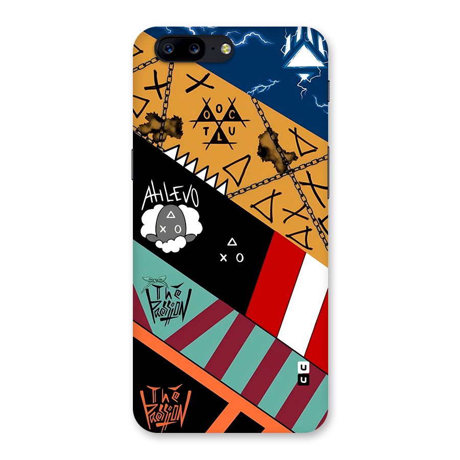 Random Abstracts Art Slant Stripes Back Case for OnePlus 5