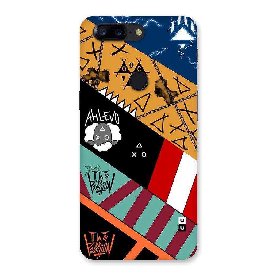 Random Abstracts Art Slant Stripes Back Case for OnePlus 5T