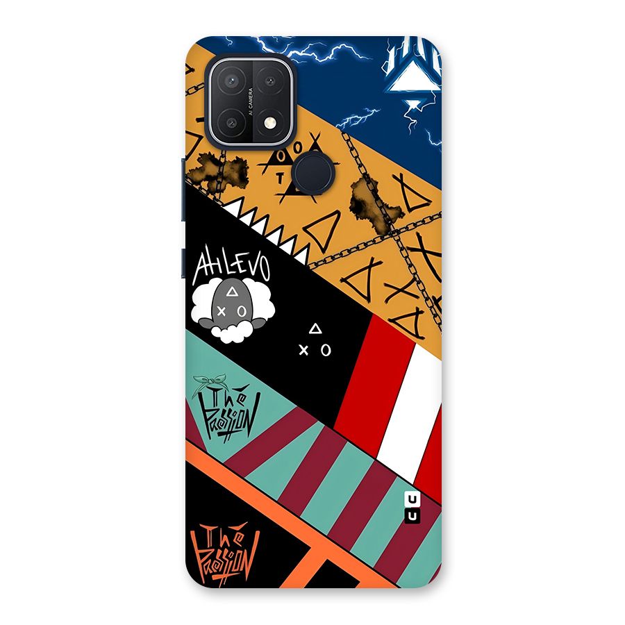 Random Abstracts Art Slant Stripes Back Case for Oppo A15