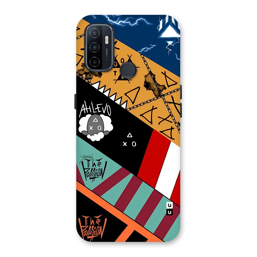 Random Abstracts Art Slant Stripes Back Case for Oppo A32