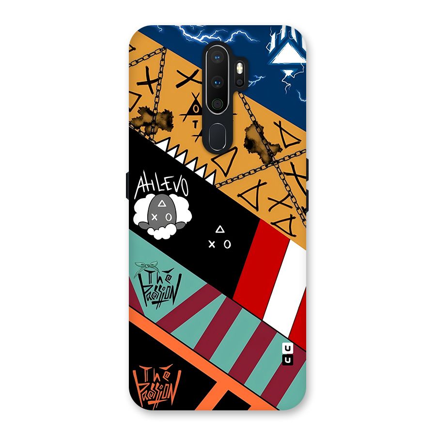 Random Abstracts Art Slant Stripes Back Case for Oppo A5 (2020)