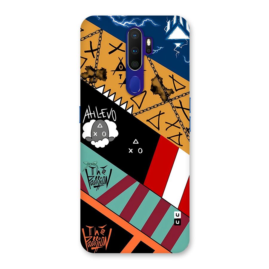 Random Abstracts Art Slant Stripes Back Case for Oppo A9 (2020)