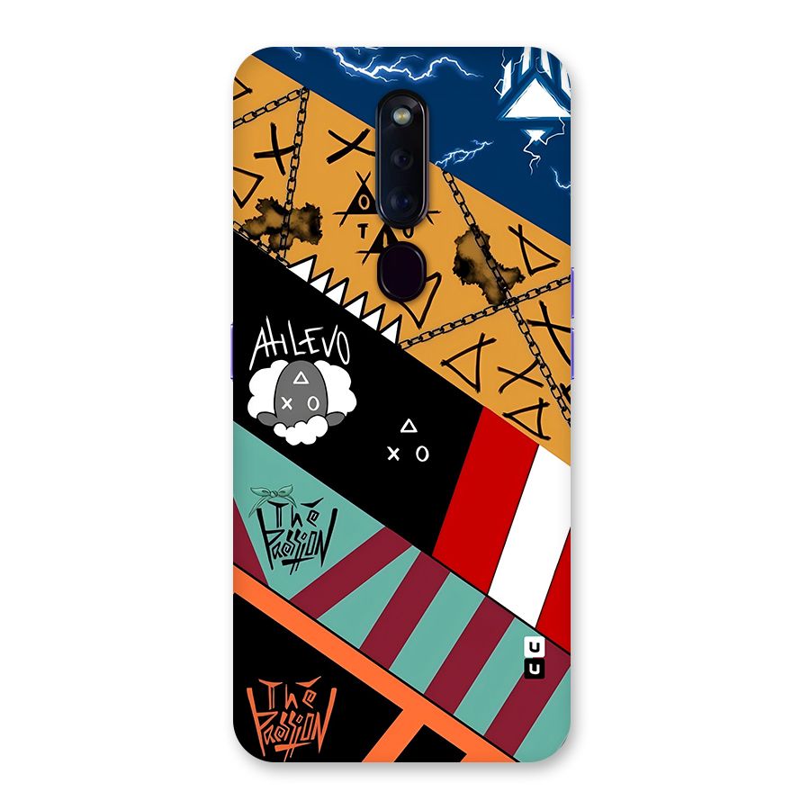 Random Abstracts Art Slant Stripes Back Case for Oppo F11 Pro