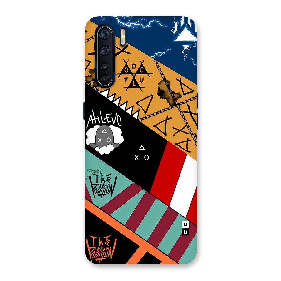 Random Abstracts Art Slant Stripes Back Case for Oppo F15