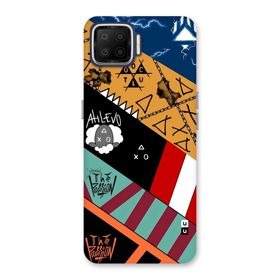 Random Abstracts Art Slant Stripes Back Case for Oppo F17