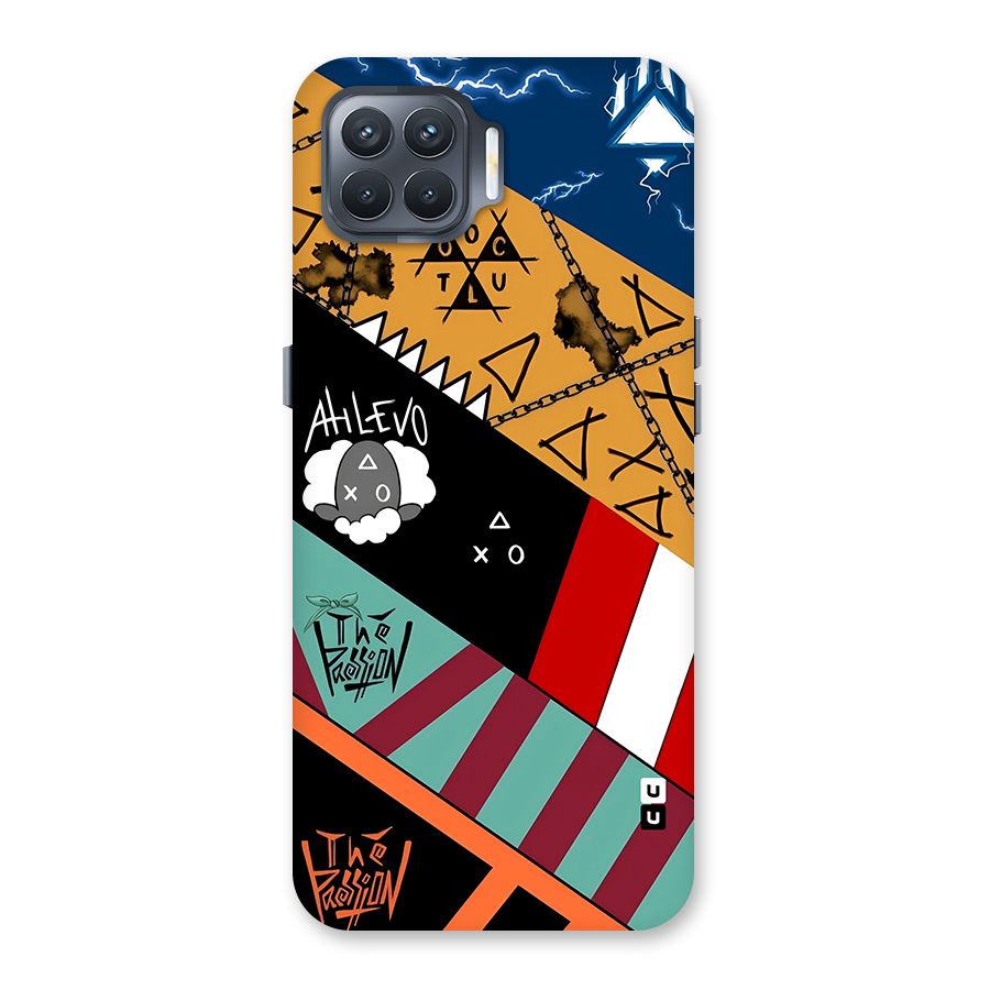 Random Abstracts Art Slant Stripes Back Case for Oppo F17 Pro