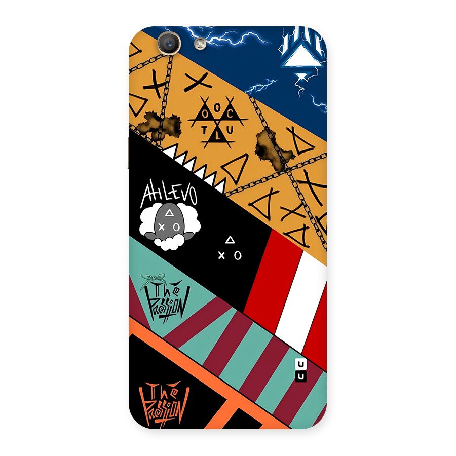 Random Abstracts Art Slant Stripes Back Case for Oppo F1s