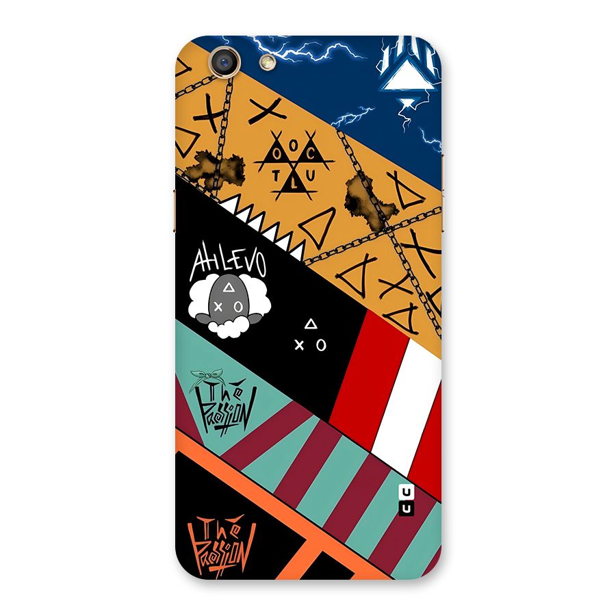 Random Abstracts Art Slant Stripes Back Case for Oppo F3