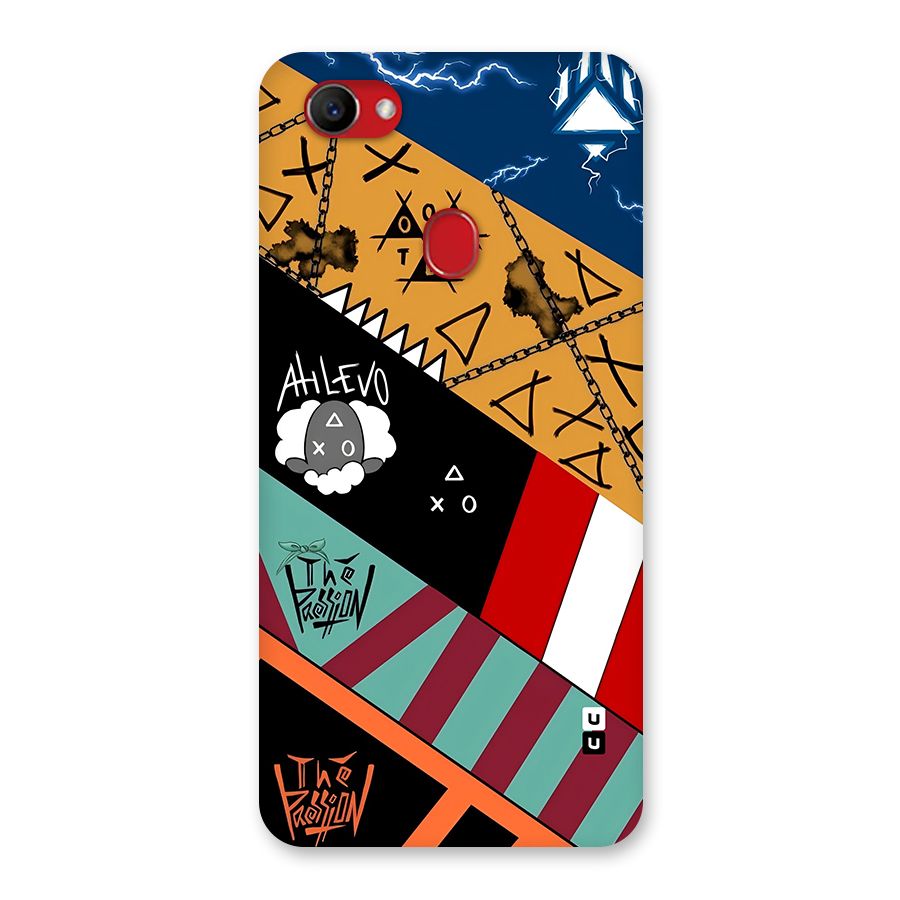 Random Abstracts Art Slant Stripes Back Case for Oppo F7