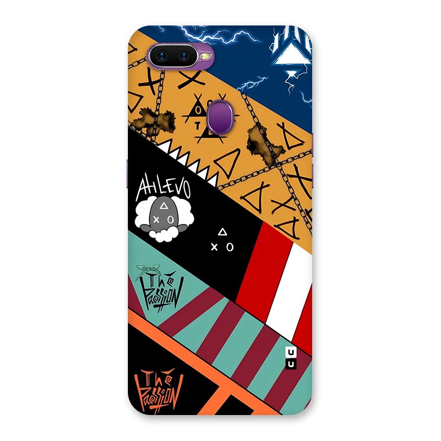 Random Abstracts Art Slant Stripes Back Case for Oppo F9