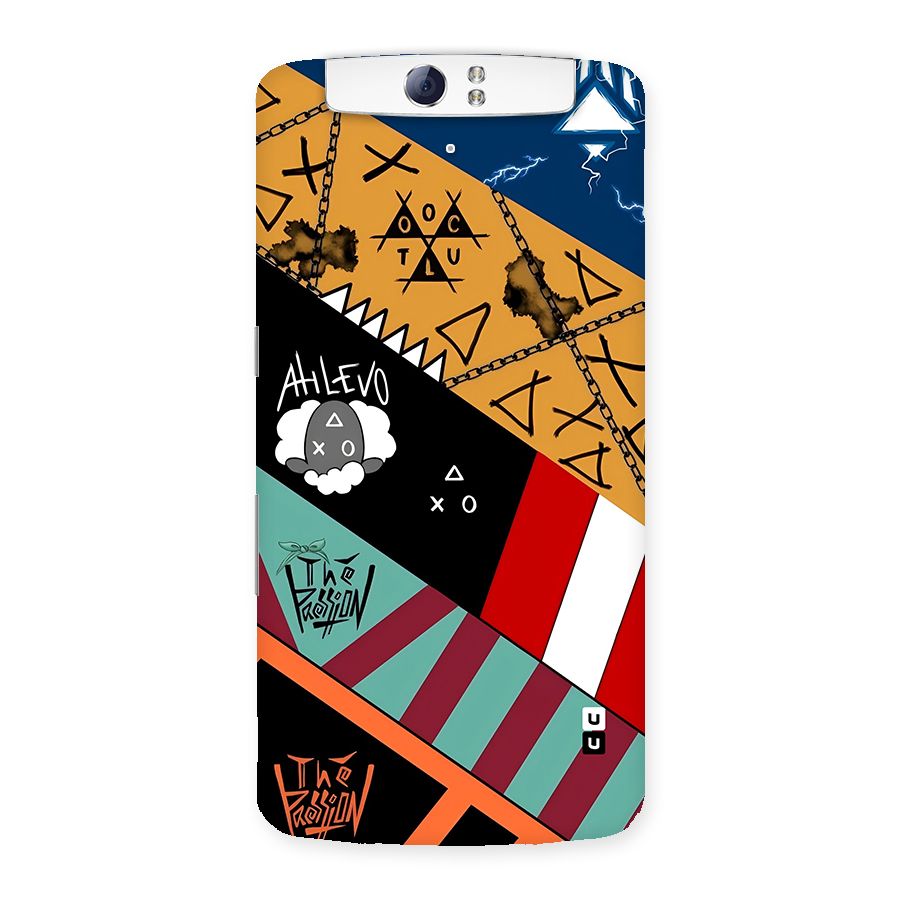 Random Abstracts Art Slant Stripes Back Case for Oppo N1