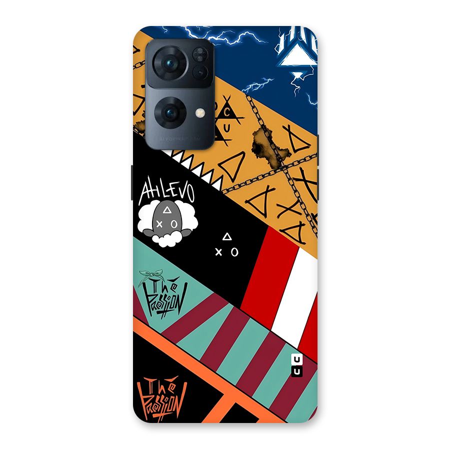 Random Abstracts Art Slant Stripes Back Case for Oppo Reno7 Pro 5G