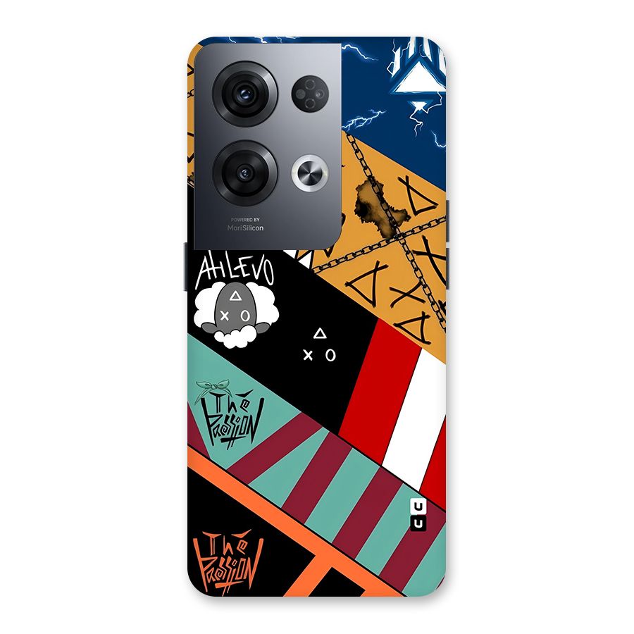 Random Abstracts Art Slant Stripes Back Case for Oppo Reno8 Pro 5G