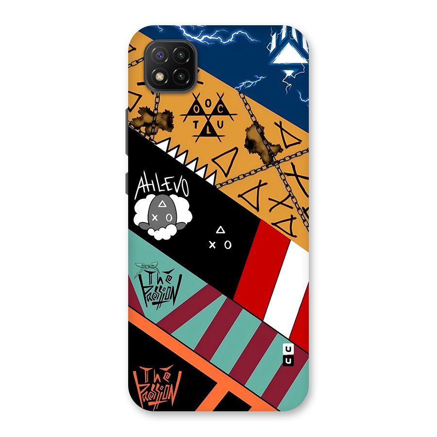 Random Abstracts Art Slant Stripes Back Case for Poco C3