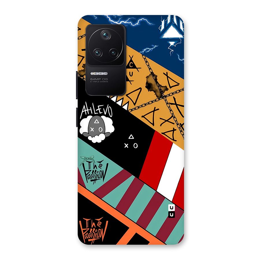 Random Abstracts Art Slant Stripes Back Case for Poco F4 5G