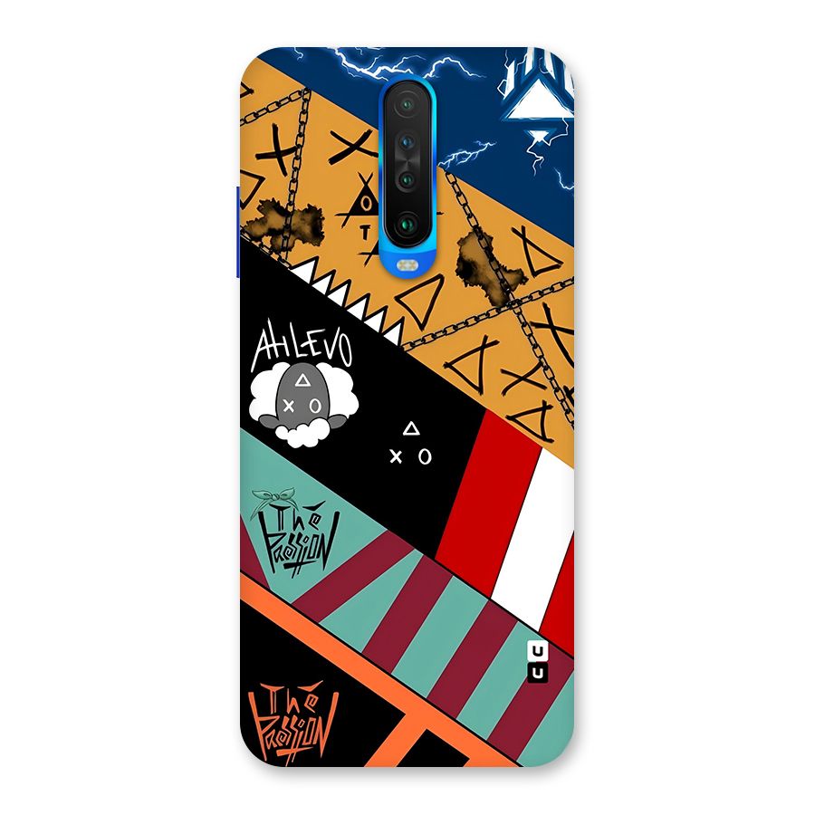 Random Abstracts Art Slant Stripes Back Case for Poco X2