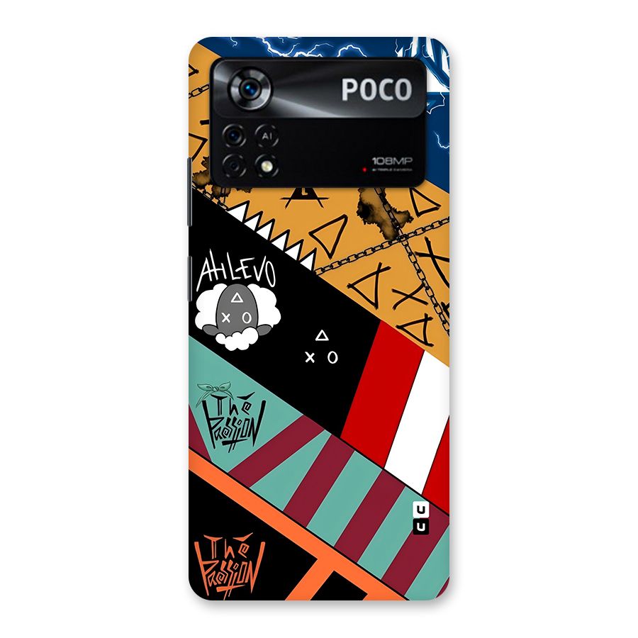 Random Abstracts Art Slant Stripes Back Case for Poco X4 Pro 5G