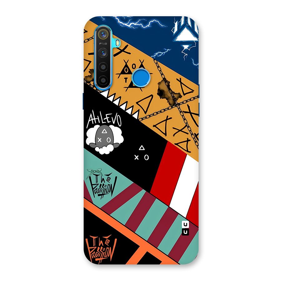 Random Abstracts Art Slant Stripes Back Case for Realme 5s