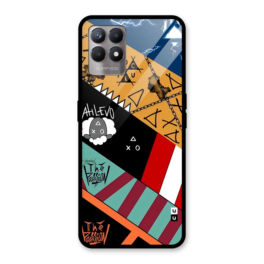 Random Abstracts Art Slant Stripes Back Case for Realme 8i
