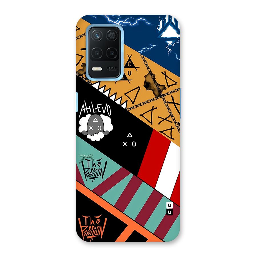Random Abstracts Art Slant Stripes Back Case for Realme 8s 5G